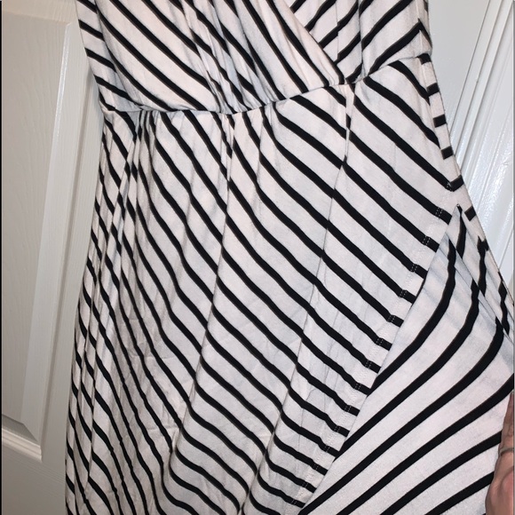 Bebe High/Low Deep-V Midi Dress - Picture 6 of 8